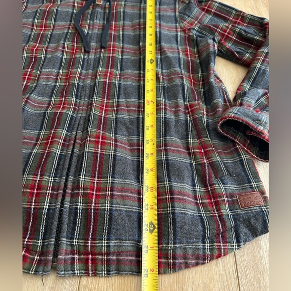 L.L. Bean Women's Scotch Plaid Flannel Shirt, Relaxed Zip Hoodie - Picture 7 of 14